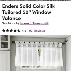 NWT New in the bag, window valance. 50w x 26 inL ( I have a total of 5) white
